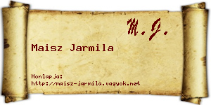 Maisz Jarmila névjegykártya